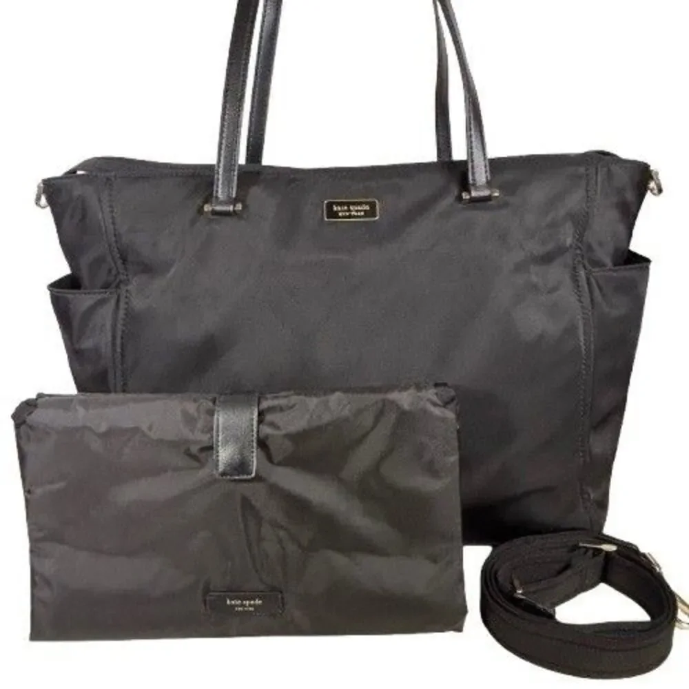 Large Kate Spade Blake Avenue Kaylie Baby Diaper Travel Bag Black #WKRU4309 EUC